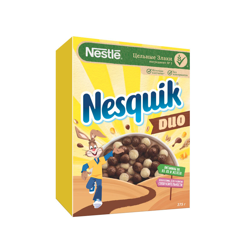 Завтрак готовый Nesquik Duo шоколадный, 375г — фото 2