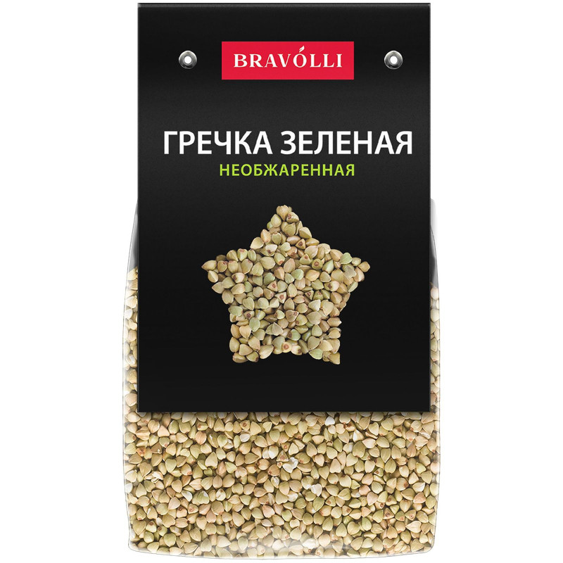 Греча Bravolli зелёная, 350г