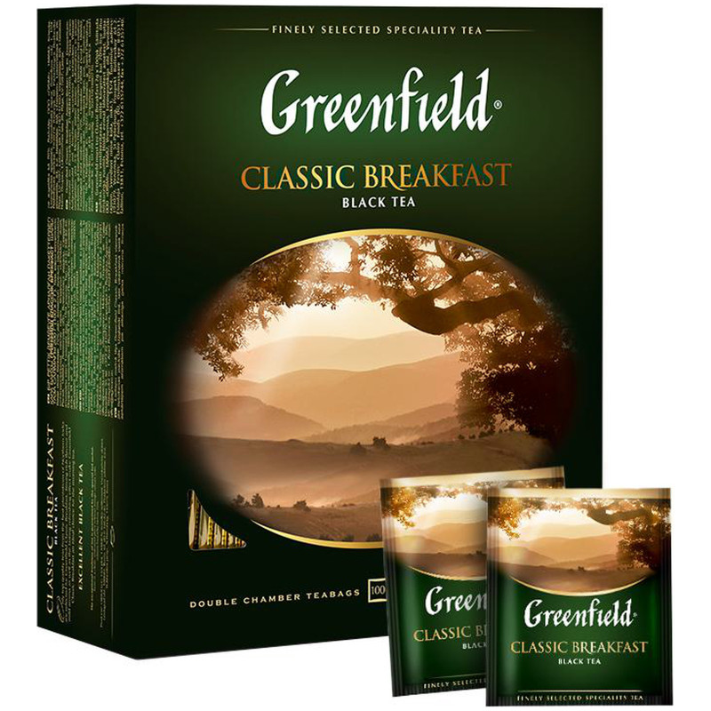Чай Greenfield Classic Breakfast чёрный в пакетиках, 100x2г — фото 3