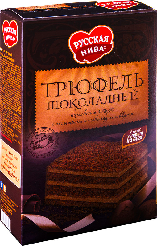 Торт Русская Нива Трюфель шоколадный, 400г