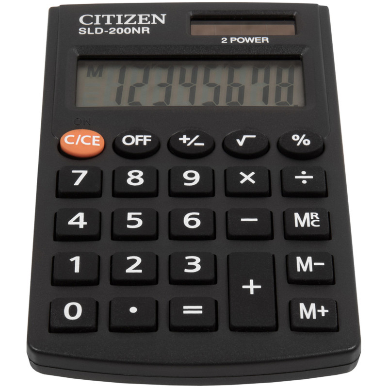 Калькулятор карманный Citizen SLD-200NR черный, 62*98*10 мм — фото 2