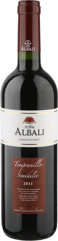 Вино Albali Tempranillo красное полусухое 9-15%, 750мл