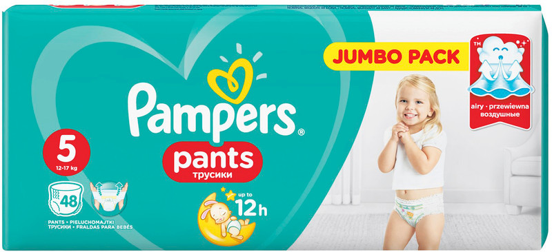 Подгузники-трусики Pampers Pants Junior р.5 12-18кг, 48шт — фото 3