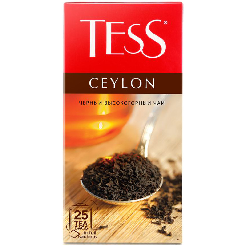 Чай Tess Цейлон чёрный высокогорный в пакетиках, 25х2г