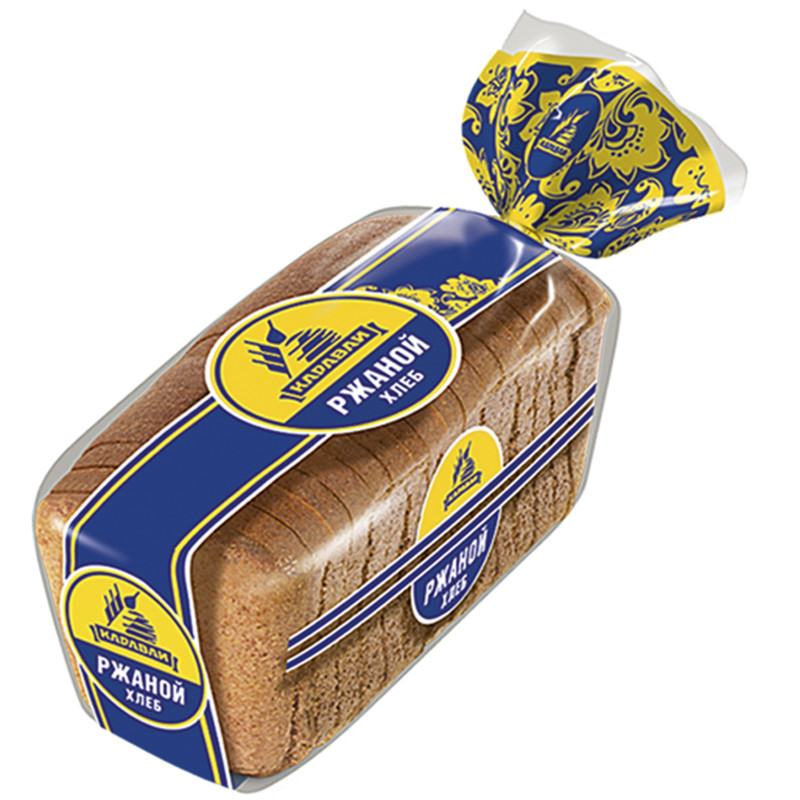 Хлеб Каравай ржаной из обдирной муки, 350г - купить с доставкой в Москве в Перекрёстке