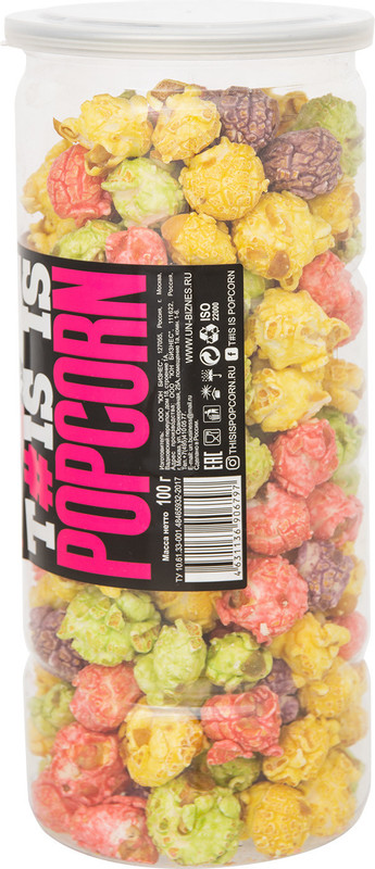 Попкорн This is popcorn фруктовый микс воздушный, 100г — фото 2