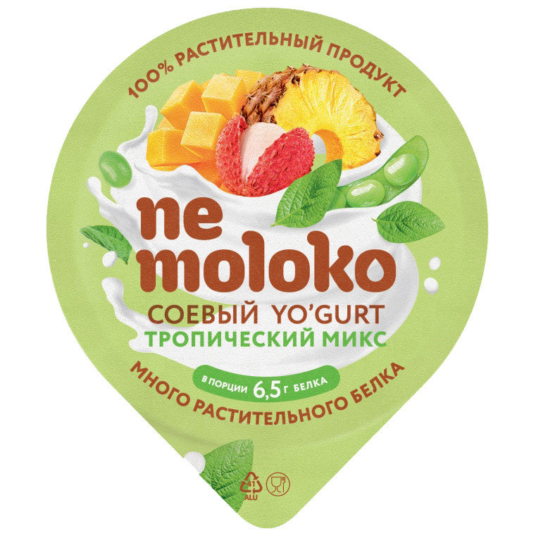 Продукт соевый Nemoloko Yogurt тропический микс обогащённый для детского питания, 130г — фото 3