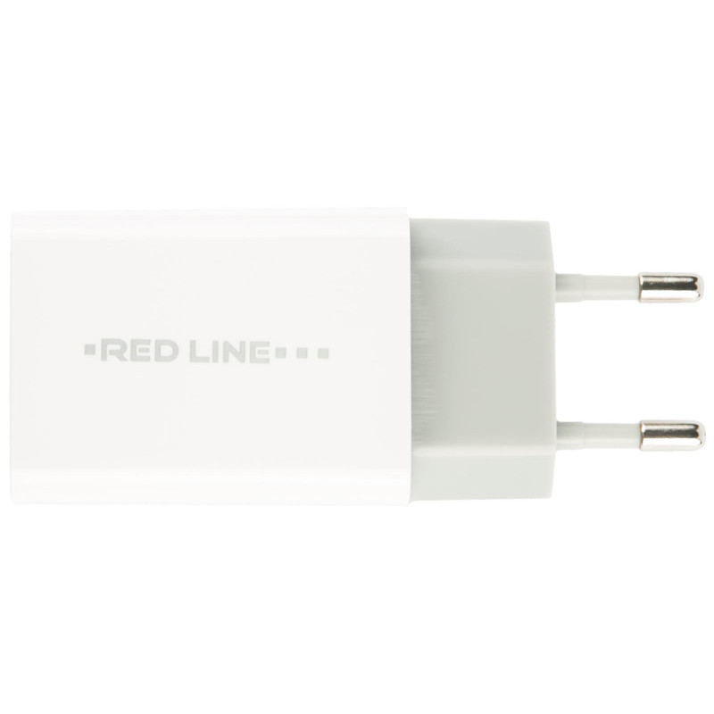Зарядное устройство сетевое Red Line Fast Charger Lux 2 USB белое — фото 3