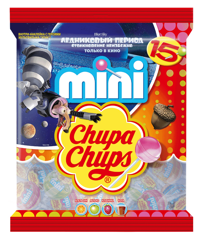 Карамель Chupa Chups Mini ассорти вкусов, 90г — фото 1