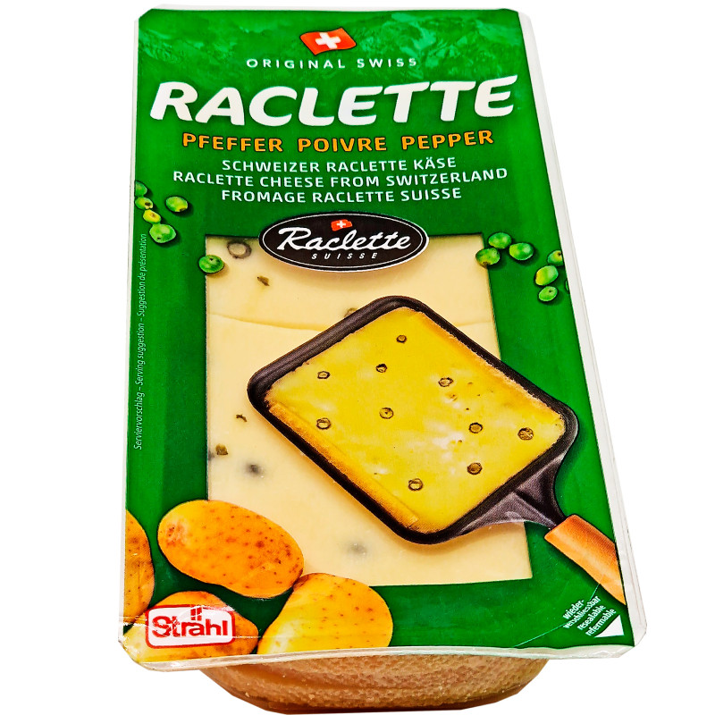 Сыр Strahl Раклет с зеленым перцем 45%, 200г — фото 1