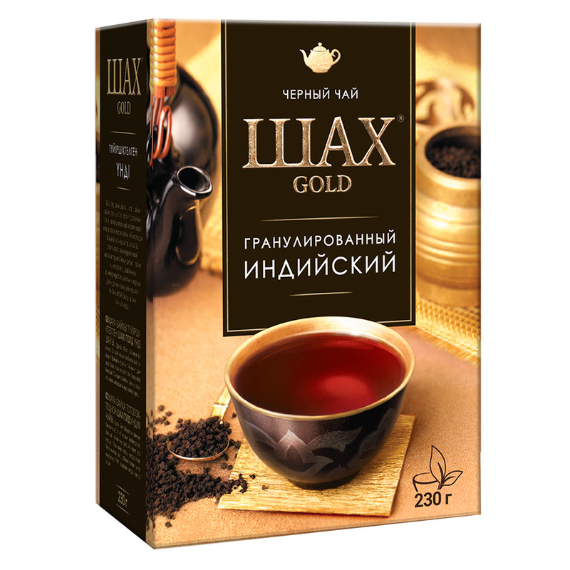 Чай Шах Gold чёрный байховый индийский гранулированный, 230г — фото 2