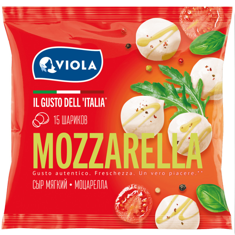 Сыр Viola Моцарелла мини мягкий 45%, 380г