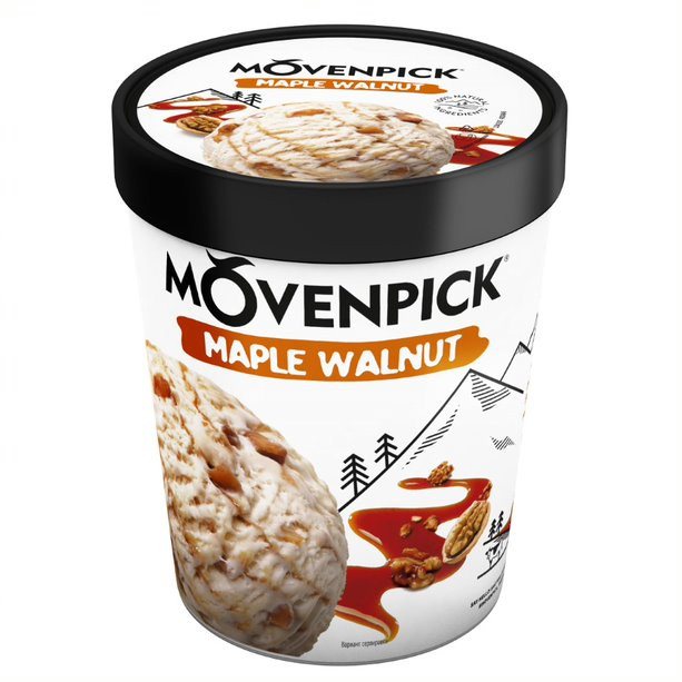 Пломбир Movenpick Maple Walnut с кленовым сиропом и грецкими орехами 12%, 298г — фото 1
