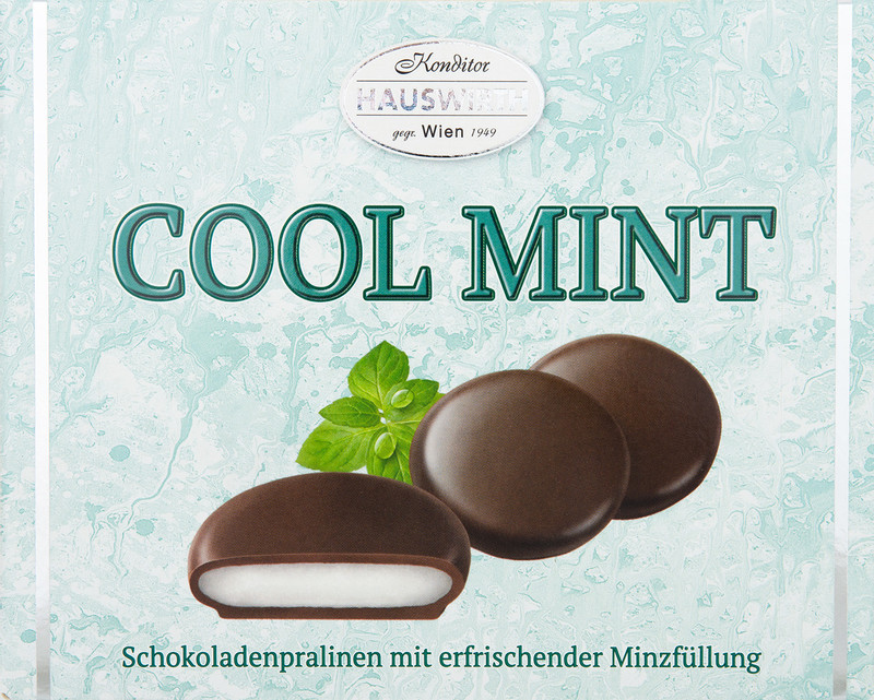 Конфеты Hauswirth Cool Mint с мятной начинкой в тёмном шоколаде, 135г — фото 2