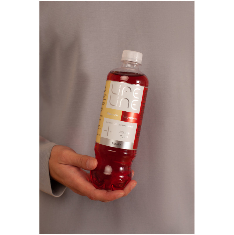 Напиток безалкогольный Lifeline Beauty клубника-ваниль витаминизированный негазированный, 500мл — фото 2