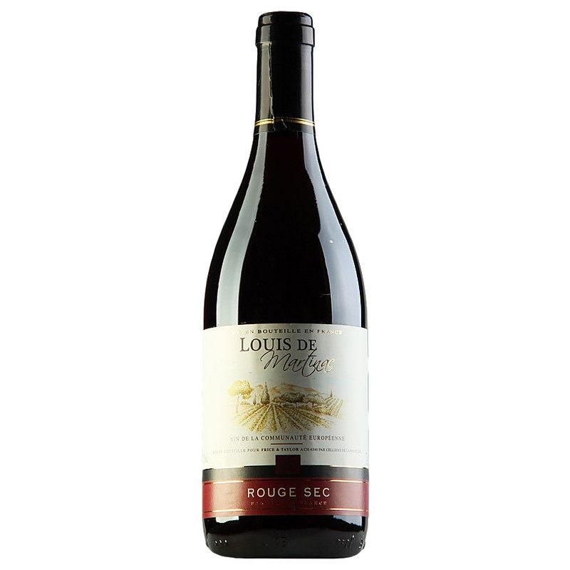 Вино Louis De Martynak столовое красное полусладкое 9-15%, 750мл