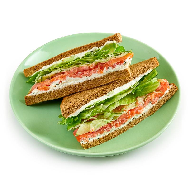Сэндвич двойной с форелью и творожным сыром Шеф Перекрёсток, 180г — фото 2