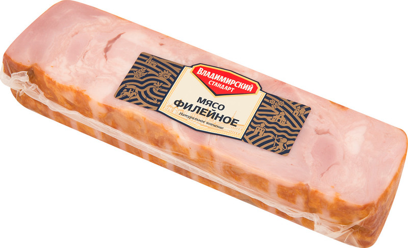 Мясо свиное Владимирский стандарт Филейное варёно-копчёное категория В, 350г — фото 2