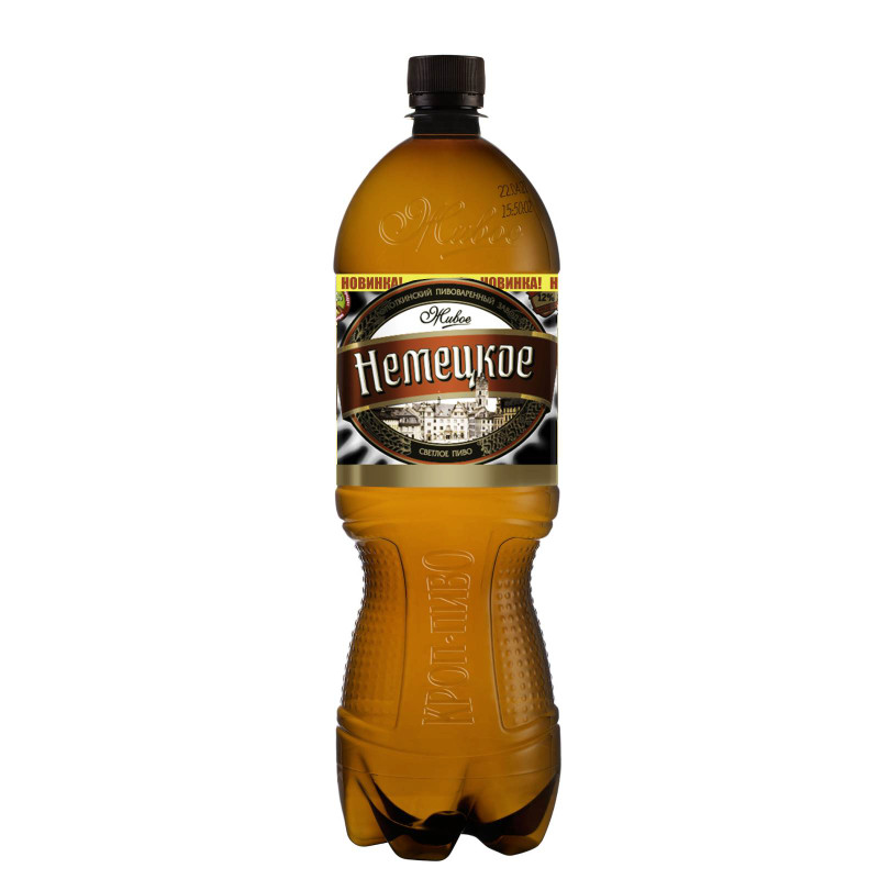 Пиво Кроп-пиво Немецкое светлое фильтрованное непастеризованное, 1.35л