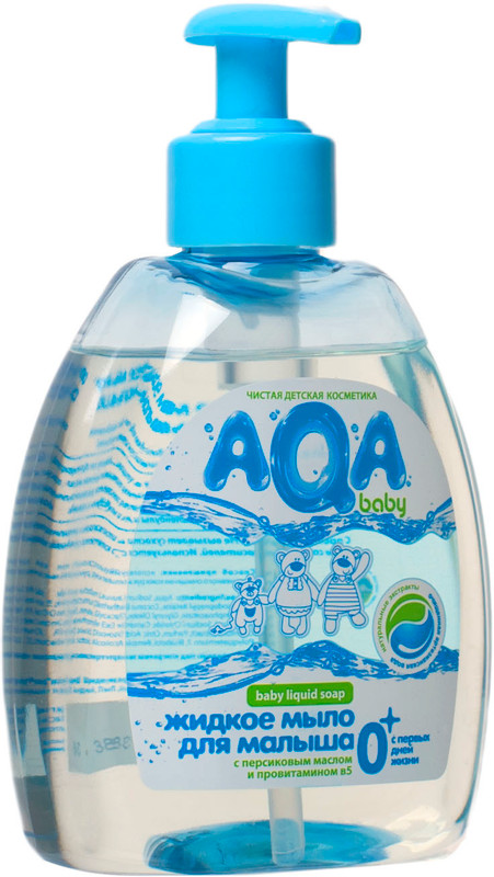 Мыло жидкое детское Aqa baby с персиковым маслом и провитамином B5, 300мл