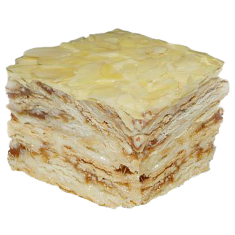 Торт слоёный Славянская Печка Наваджио с миндальными лепестками, 500г — фото 1