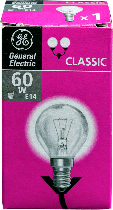 Лампа накаливания General Electric Миньон CL 60D1 E14 230V шар прозрачная — фото 6
