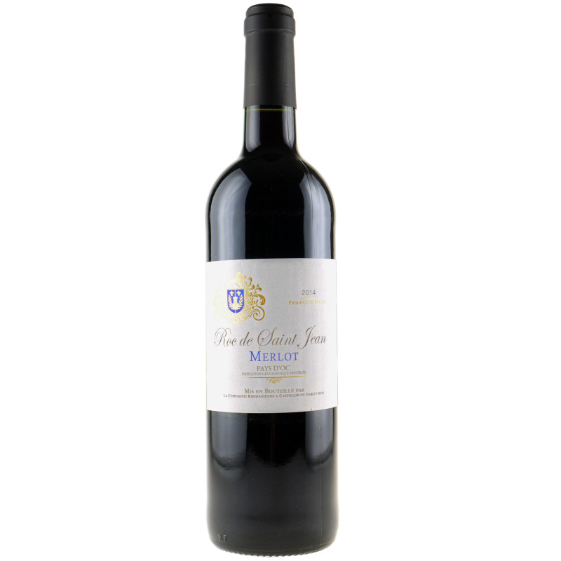 Вино Roc De Saint Jean Merlot Pays d'Oc красное сухое 13%, 750мл