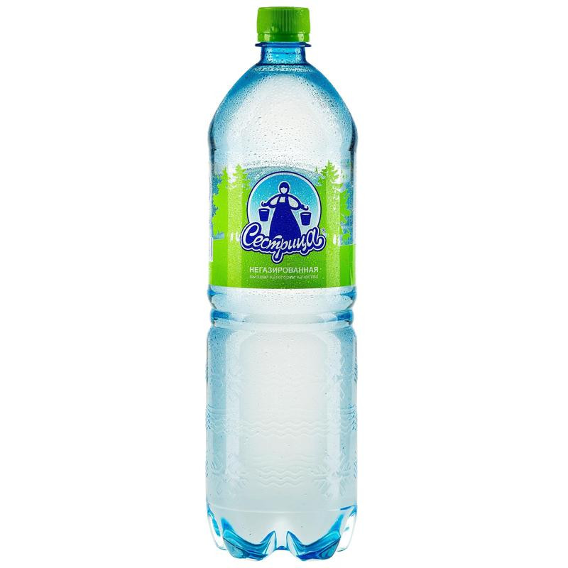 Вода Сестрица-Природная артезианская питьевая высшей категории негазированная, 1.5л
