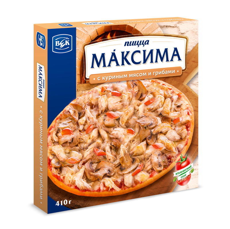 Пицца Век Максима с куриным мясом и грибами, 410г — фото 1
