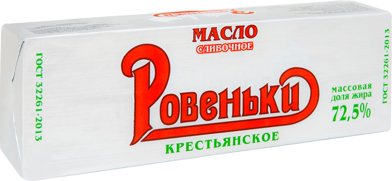 Масло сливочное Ровеньки Крестьянское 72.5%, 450г — фото 2