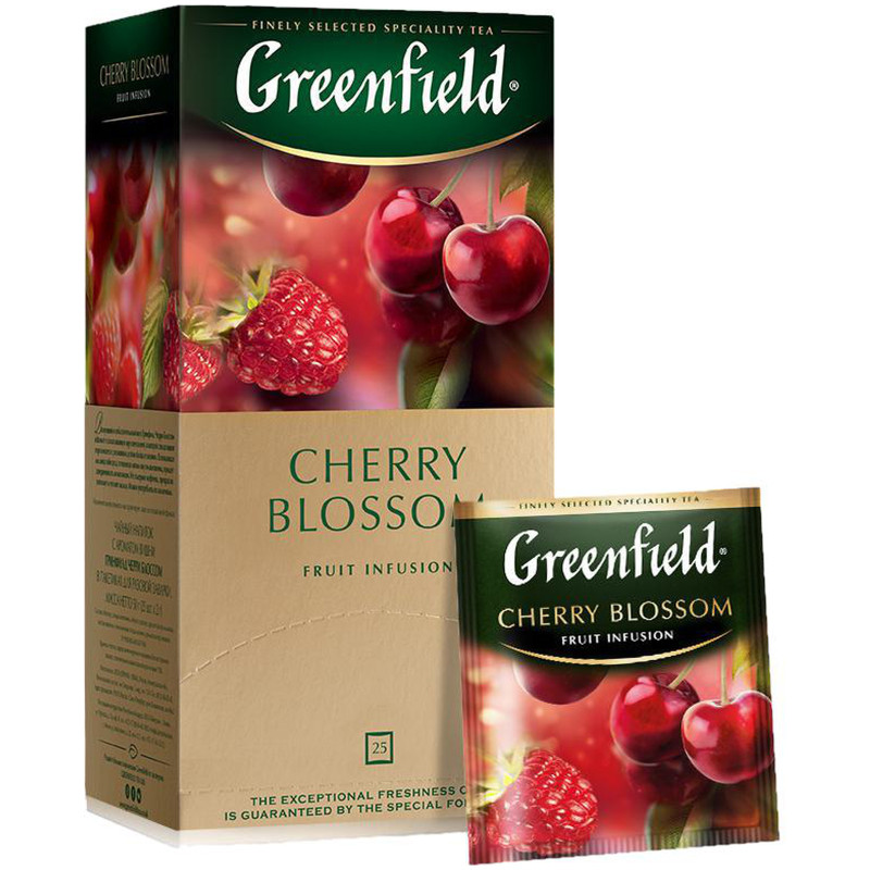 Чай Greenfield Черри блоссом фруктовый с ароматом вишни в пакетиках, 25х2г — фото 3