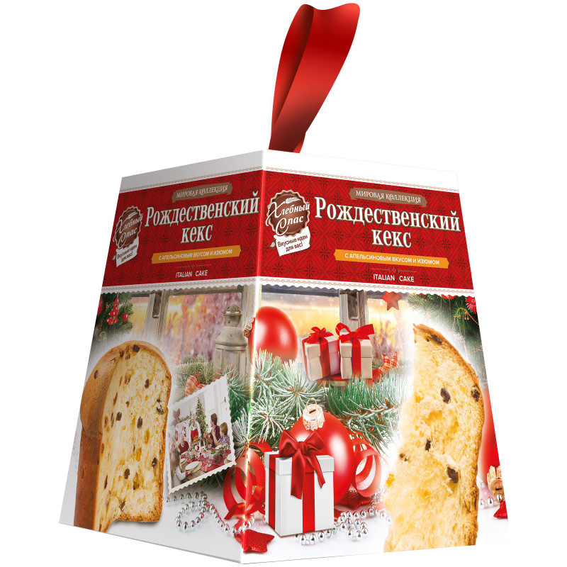 Изделие сдобное хлебобулочное Панеттоне Рождественский кекс, 450г