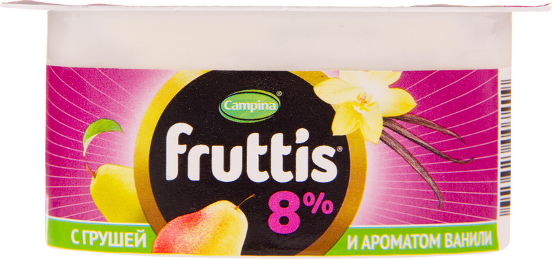 Продукт йогуртный Fruttis Суперэкстра вишневый пломбир-груша-ваниль 8%, 115г — фото 2
