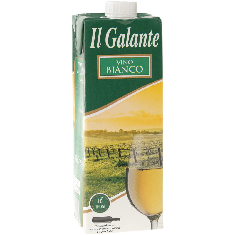 Вино Il Galante Bianco белое сухое 10%, 1л