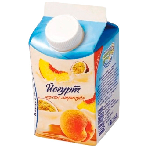 Йогурт Молочный Фермер персик-маракуйя 2.5%, 450мл