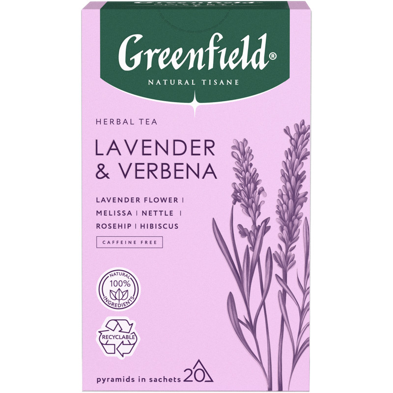 Чай Greenfield Natural Tisane Lavender & Verbena, 20х1,8г