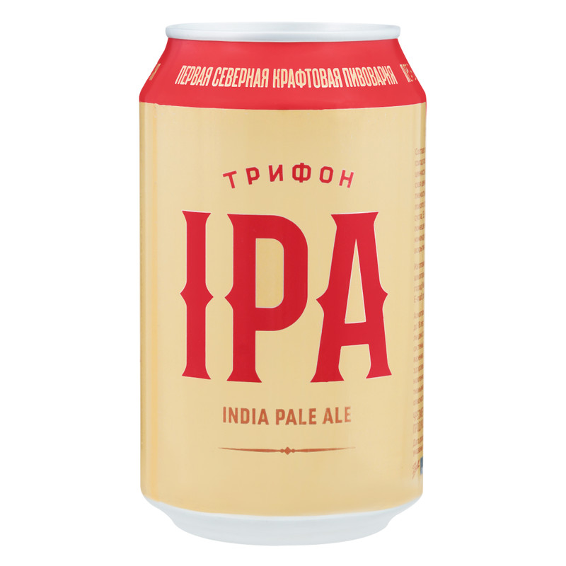 Пиво Трифон ИПА светлое фильтрованное 5.9%, 330мл