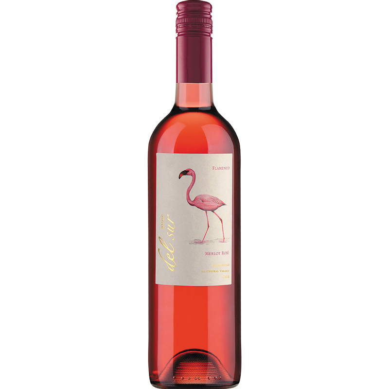 Вино Aves Del Sur Мерло Розе розовое полусухое 13.5%, 750мл