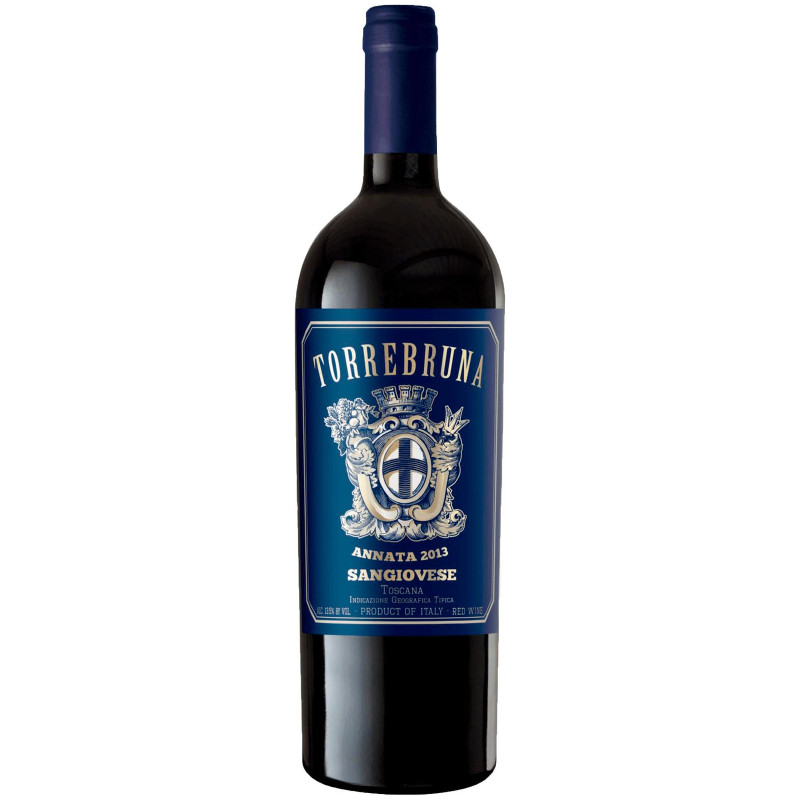 Вино ординарное сортовое Торребруна Санджовезе Тоскана ИГТ полусухое красное, 750мл