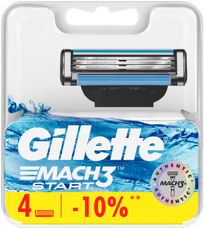 Кассеты для бритья Gillette Mach3 Start сменные, 4шт — фото 1
