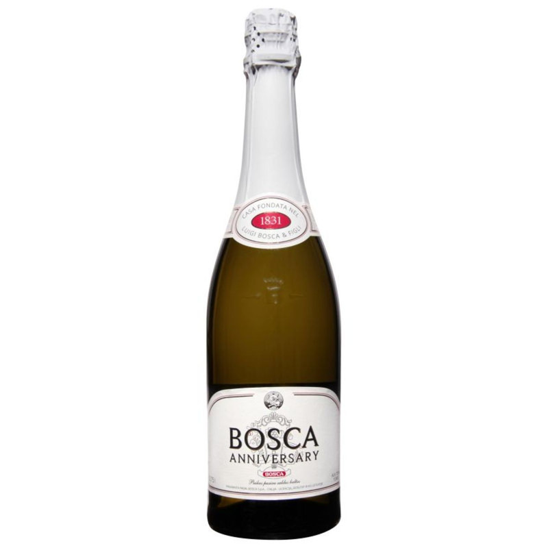 Напиток винный Bosca Аниворсери белый полусладкий 7.5% газированный, 750мл