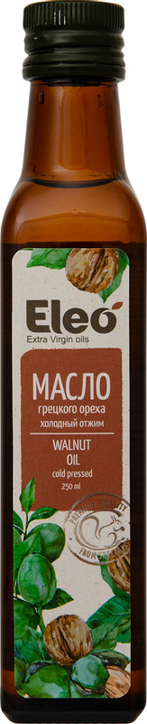 Масло грецкого ореха Eleo пищевое нерафинированное, 250мл