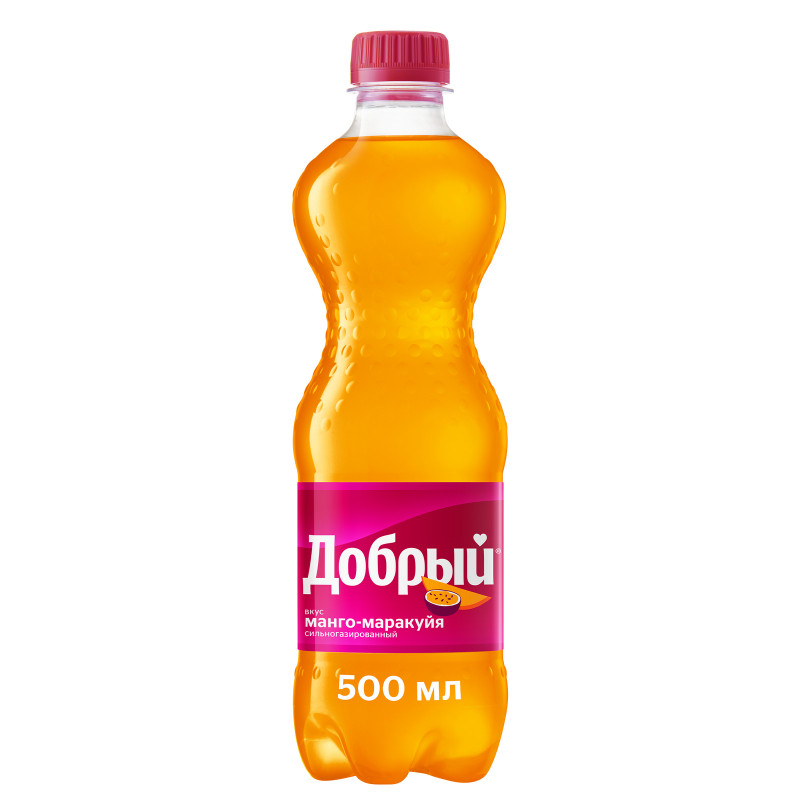 Напиток безалкогольный Добрый манго-маракуйя сильногазированный, 500мл — фото 1