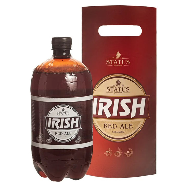 Пиво Irish Red Ale тёмное фильтрованное 4.9%, 1л