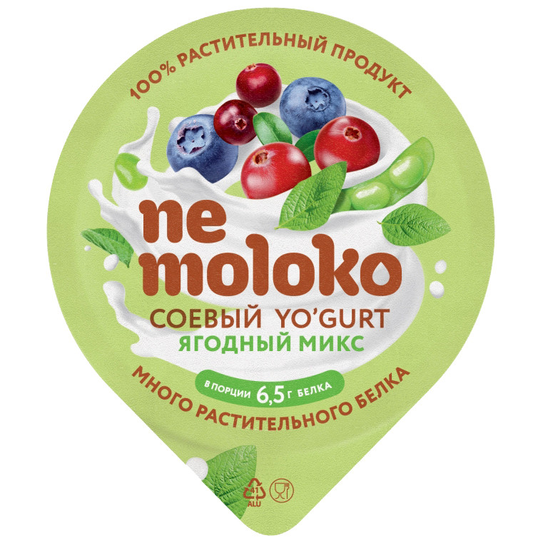 Продукт соевый Nemoloko Yogurt ягодный микс обогащённый для детского питания, 130г — фото 3