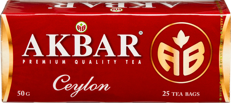 Чай Akbar Цейлон чёрный в пакетиках, 25x2г — фото 2