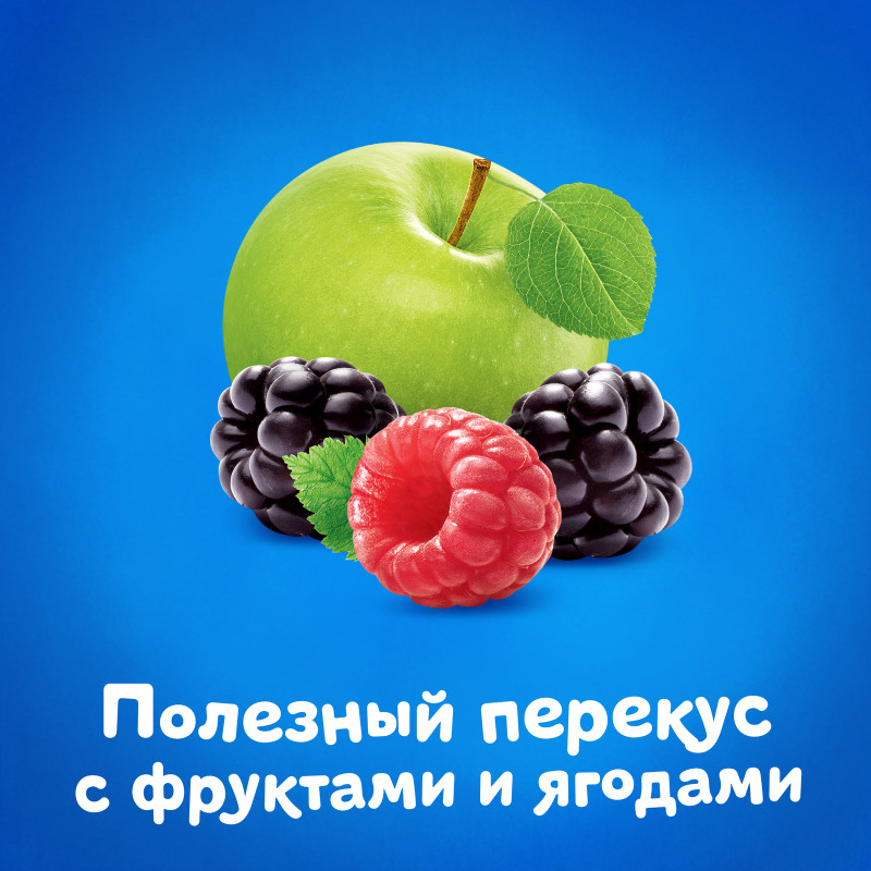 Батончик Агуша Яблоко-Ежевика-Малина фруктовый для детского питания с 12 месяцев, 15г — фото 4