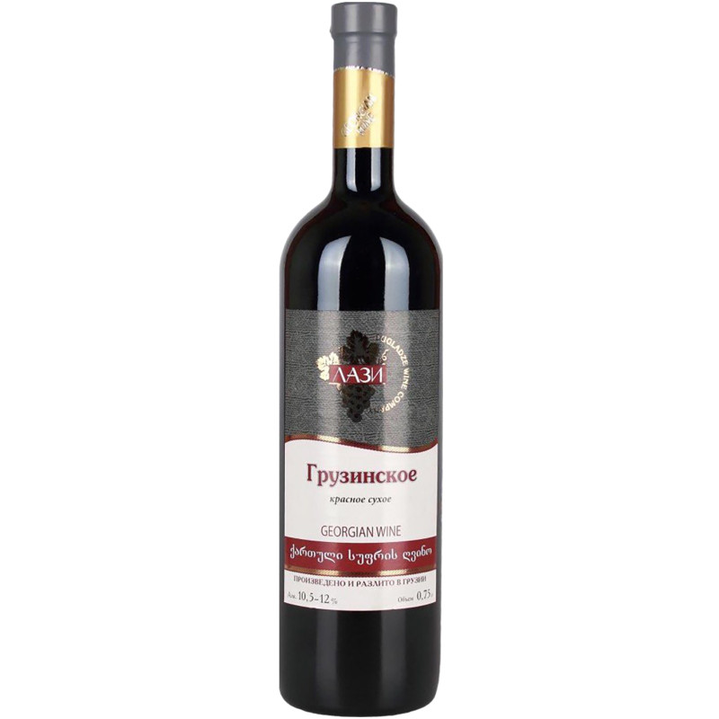 Вино Лази Грузинское красное сухое 12%, 750мл