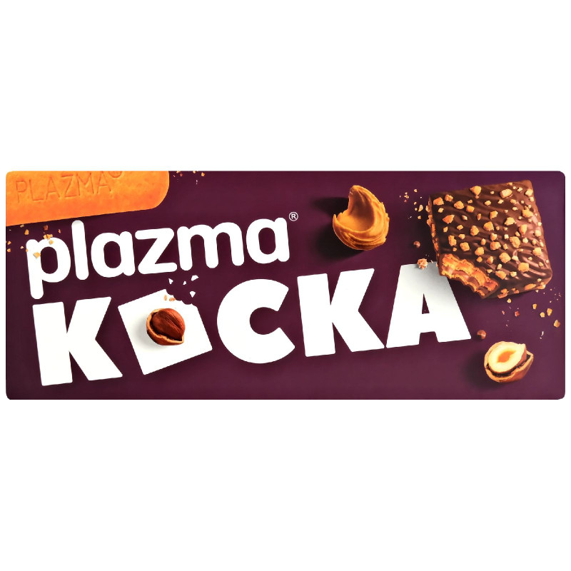 Вафли Plazma Коцка в ассортименте: кокос, белый шоколад/орех, молочный шоколад, 130г — фото 1