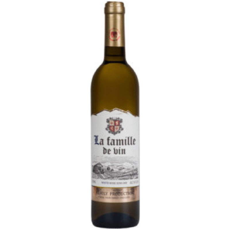 Вино La Femille De Vin белое полусухое 11%, 700мл